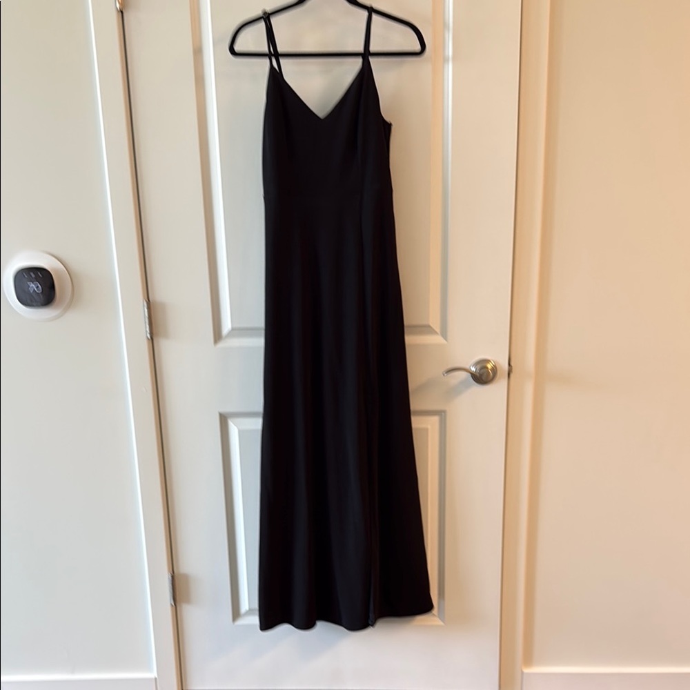 Birdy Grey Black Spaghetti Strap bridesmaid dress